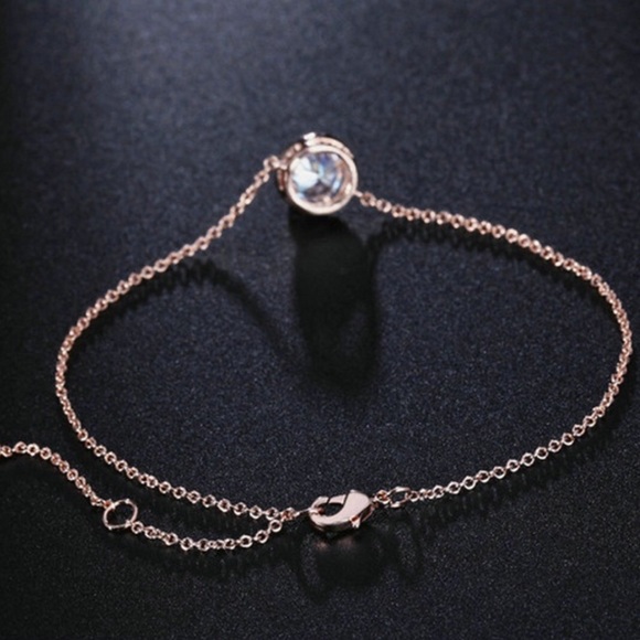 Sparkly delicate SILVER crystal zircon bracelet - Picture 3 of 5